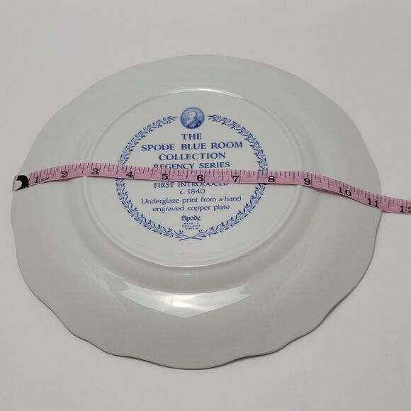 Spode Blue Room Collection Regency Series England Pagoda Dinner Plate 11 Inches - Picture 9 of 13